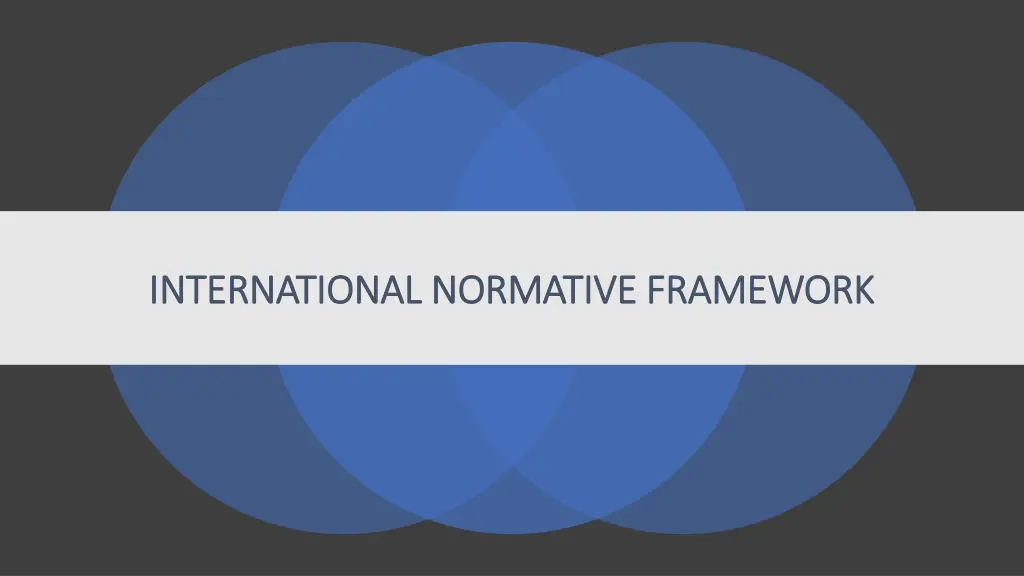 international normative framework international