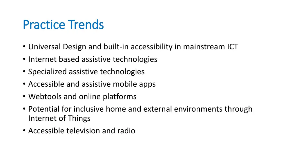 practice trends practice trends