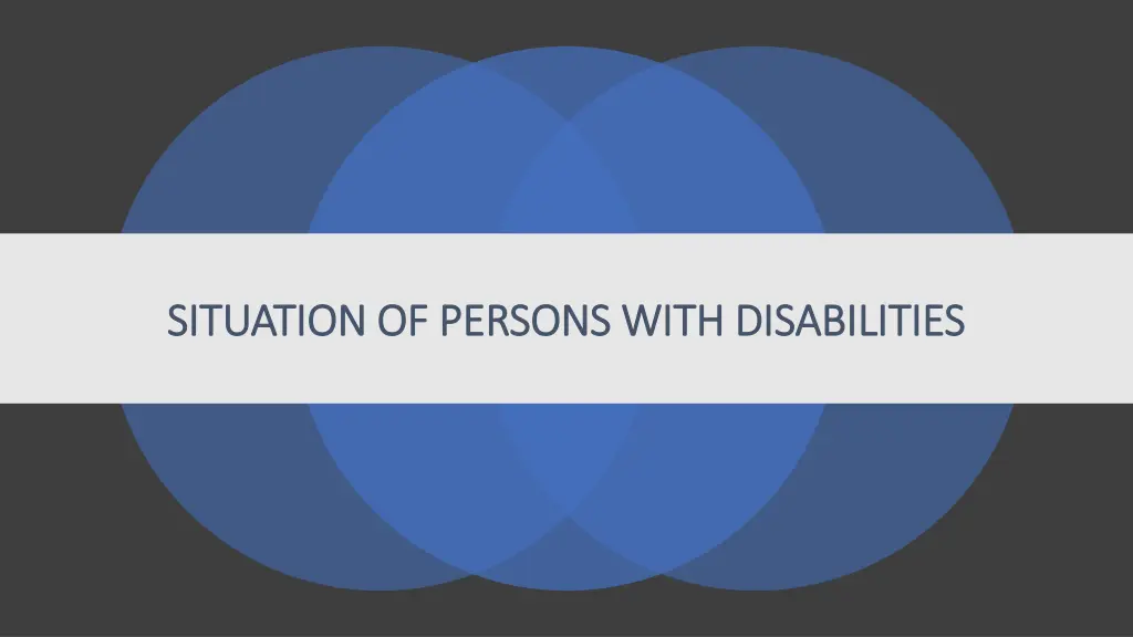 situation of persons with disabilities situation