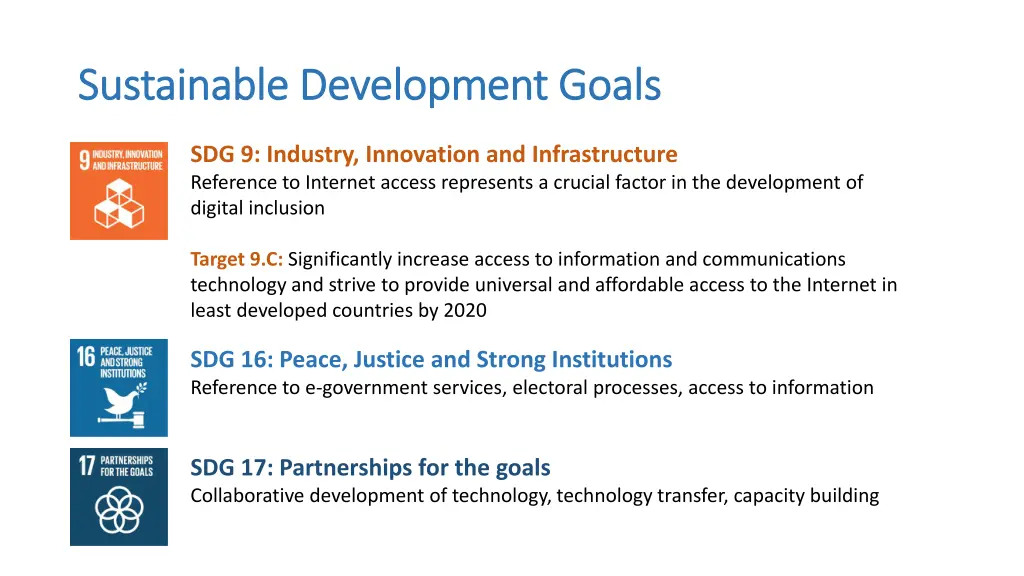 sustainable development goals sustainable