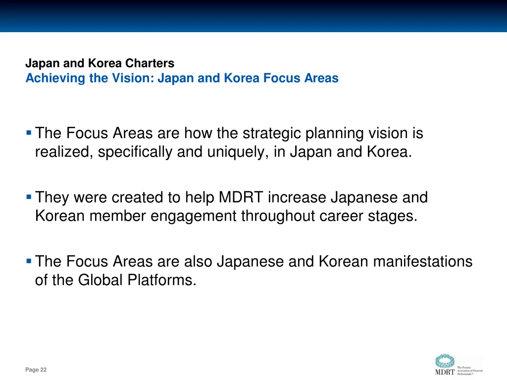 japan and korea charters achieving the vision