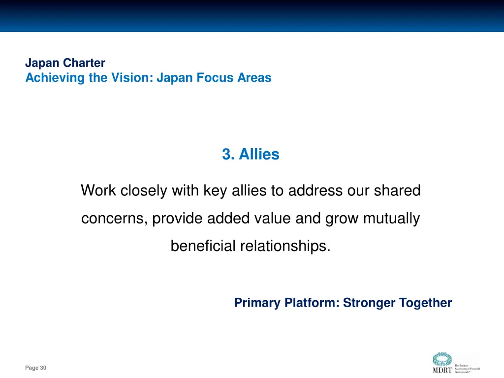 japan charter achieving the vision japan focus 2