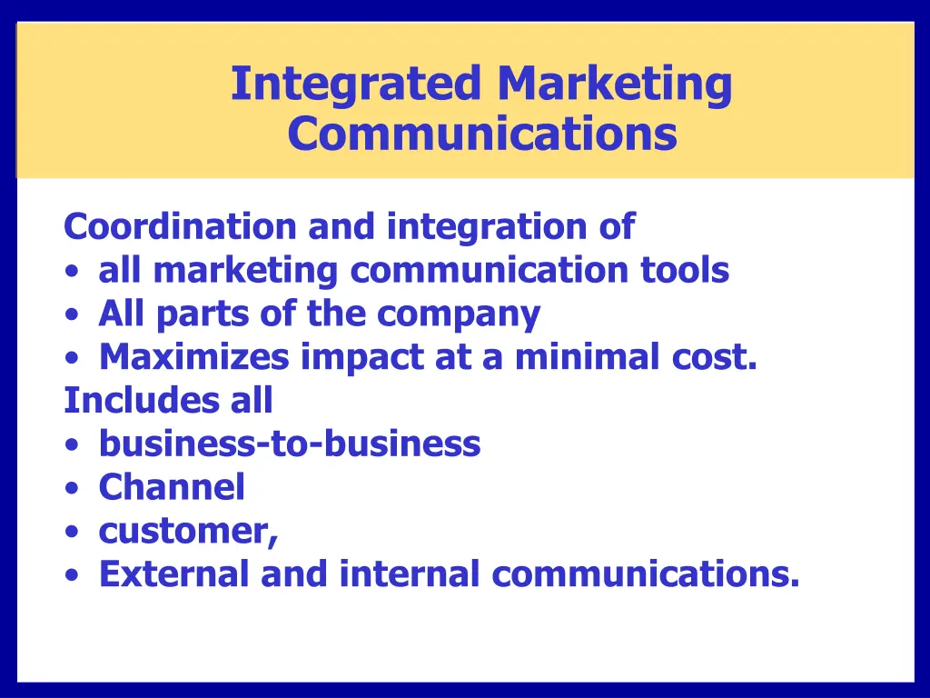 integrated marketing communications