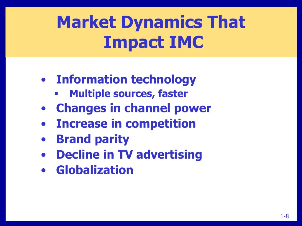 market dynamics that impact imc