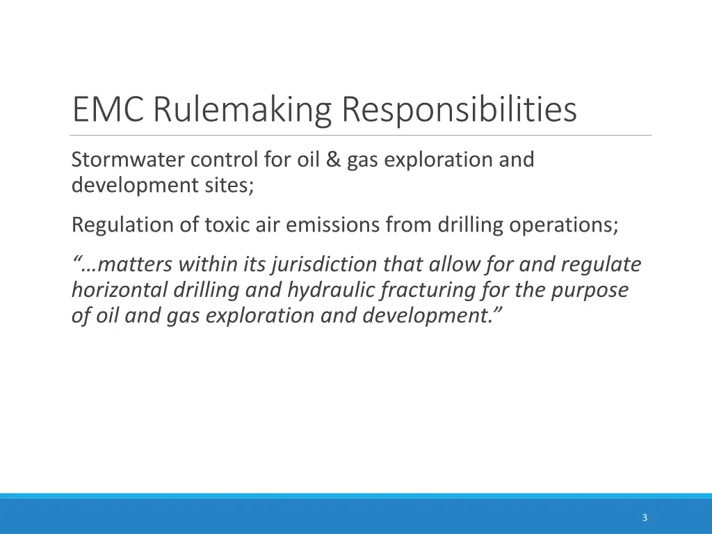 emc rulemaking responsibilities