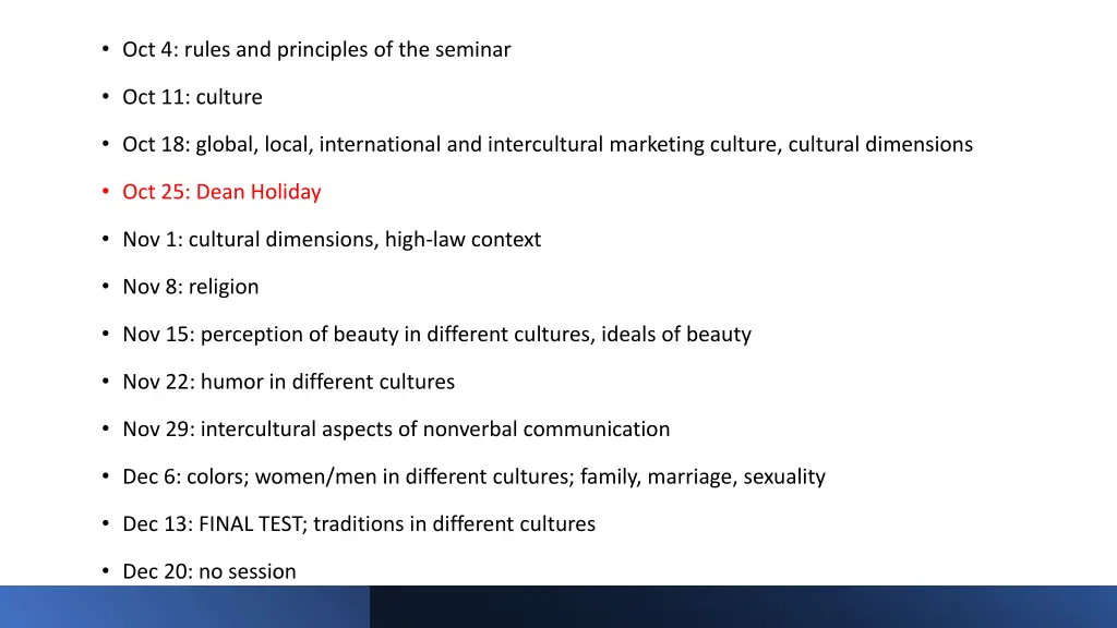 oct 4 rules and principles of the seminar