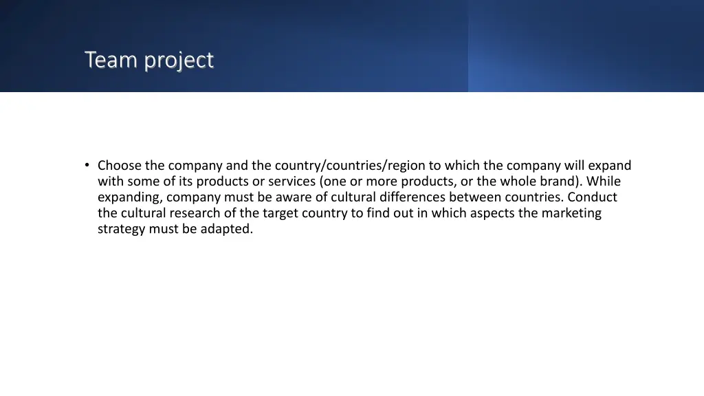 team project