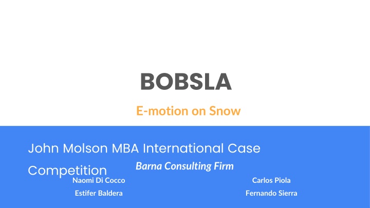 bobsla e motion on snow