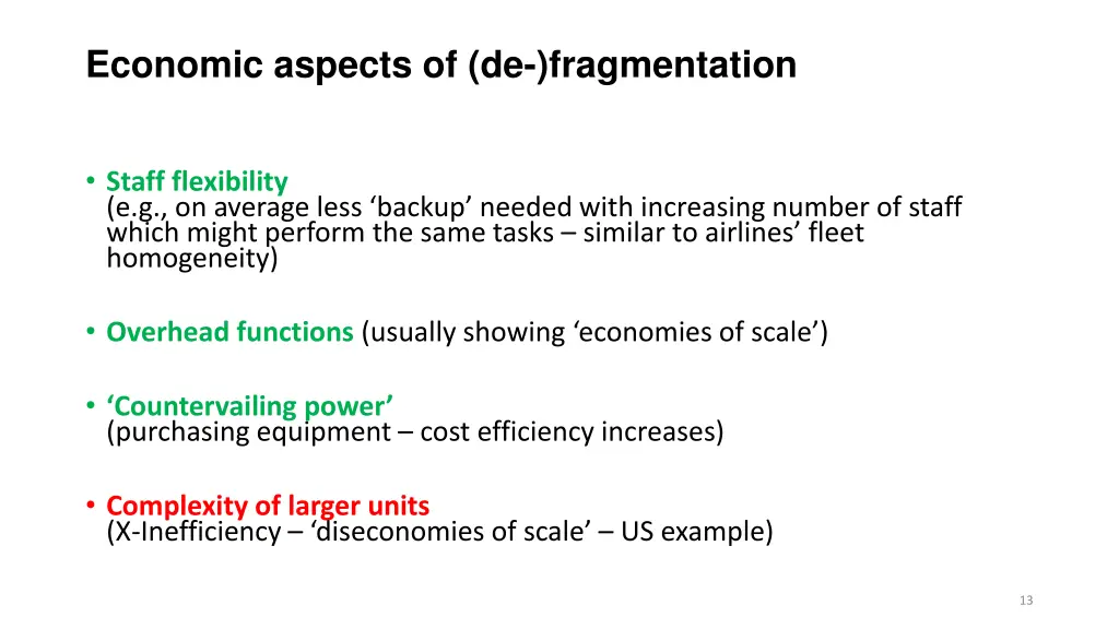 economic aspects of de fragmentation 2