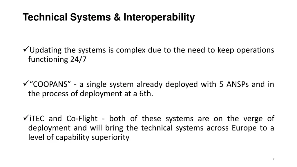 technical systems interoperability