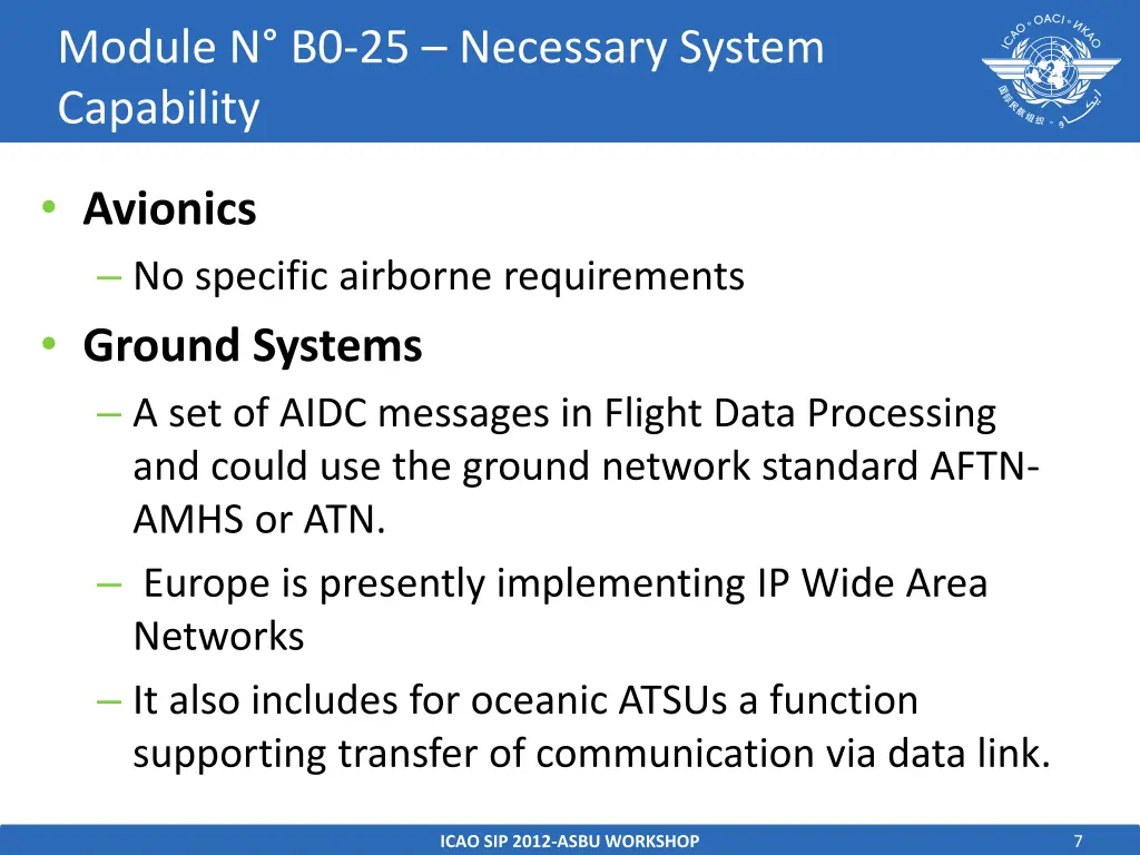 module n b0 25 necessary system capability