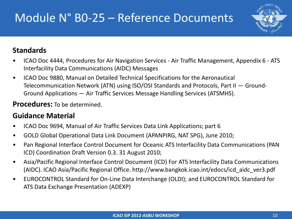 module n b0 25 reference documents
