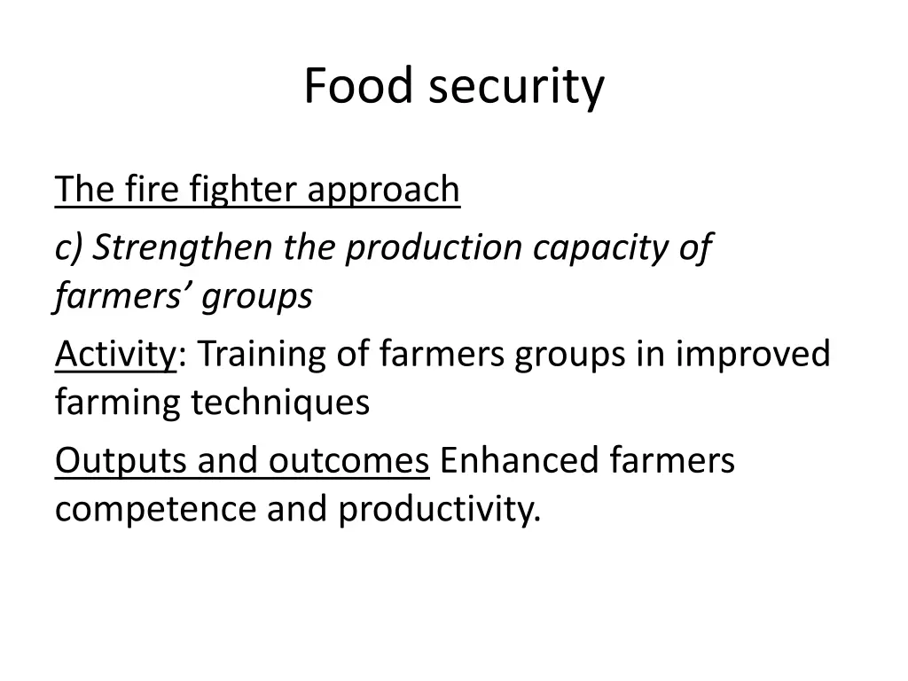 food security 11
