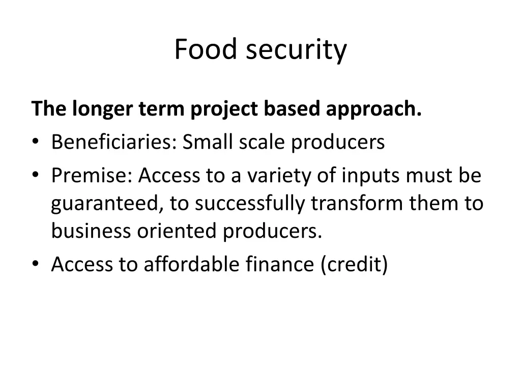 food security 14