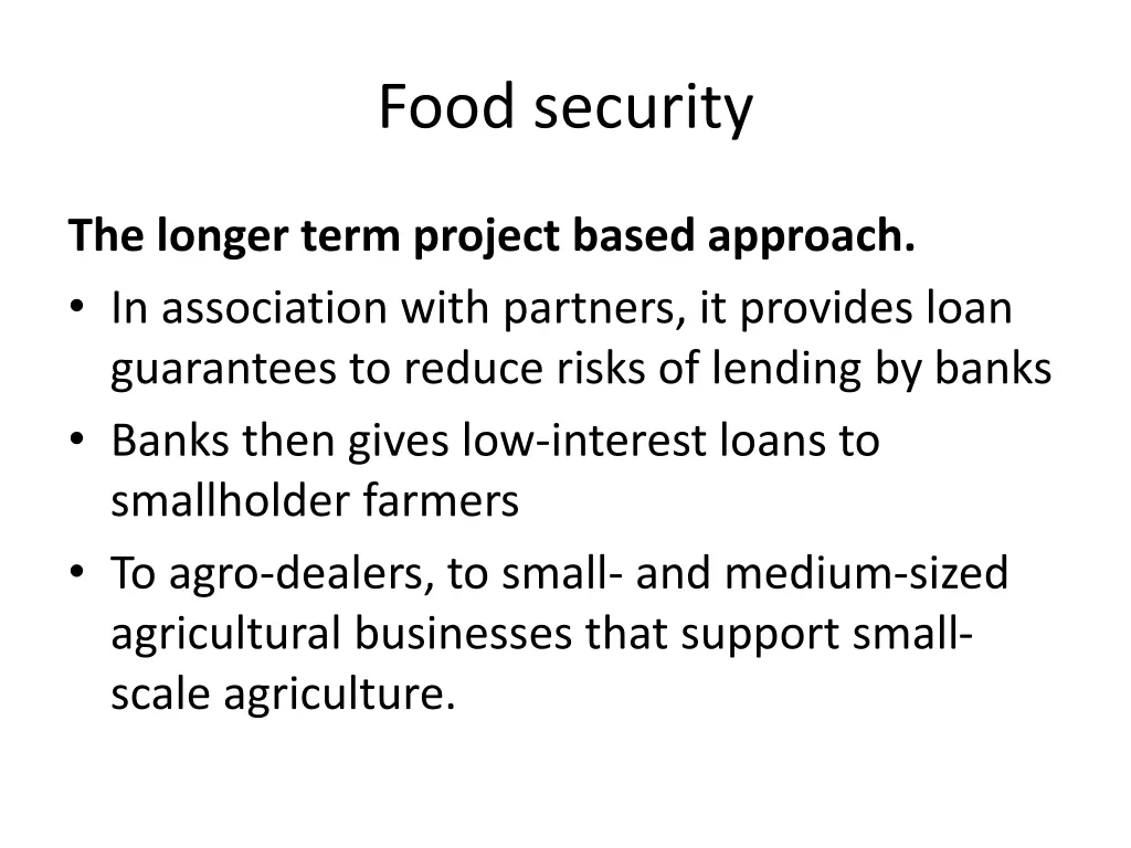 food security 15