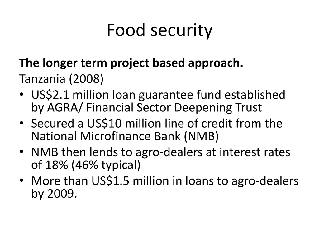 food security 16