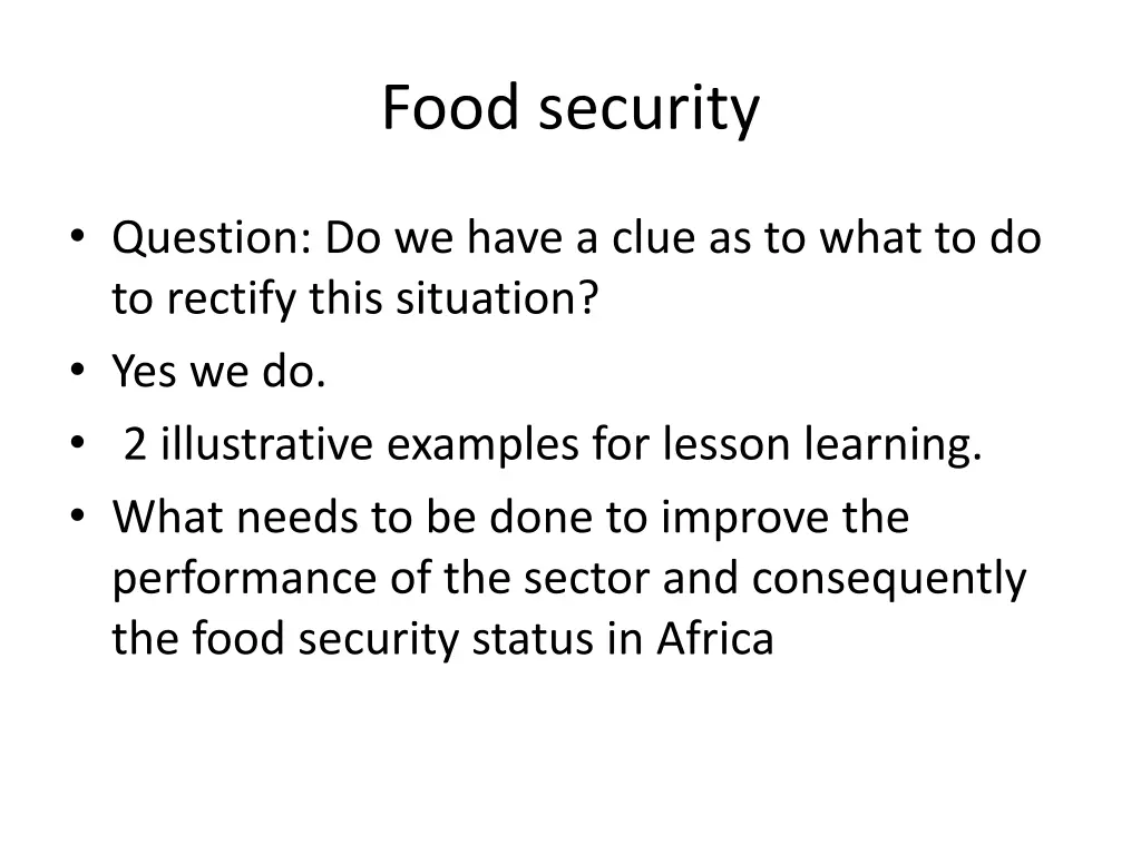 food security 5