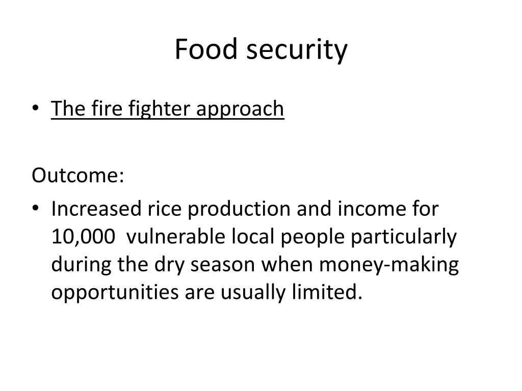 food security 8