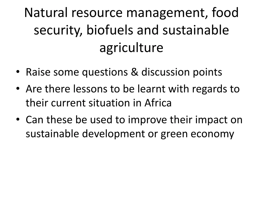 natural resource management food security 1