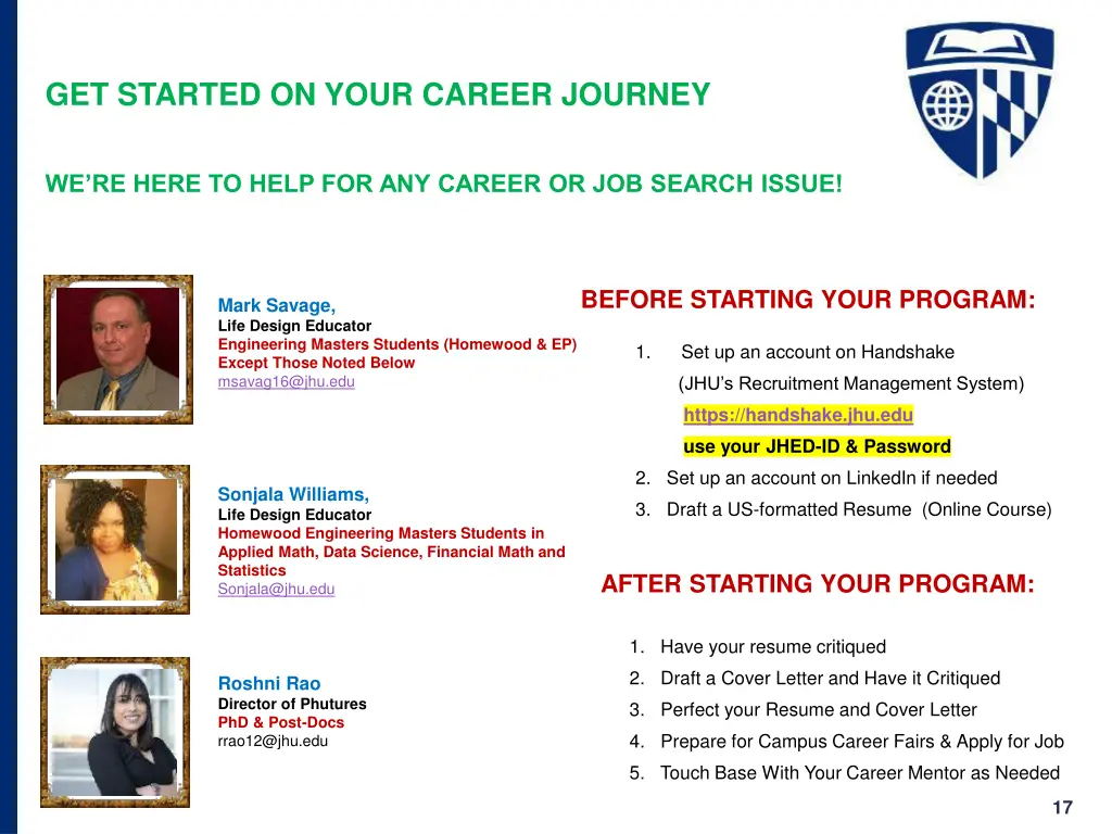 get started on your career journey