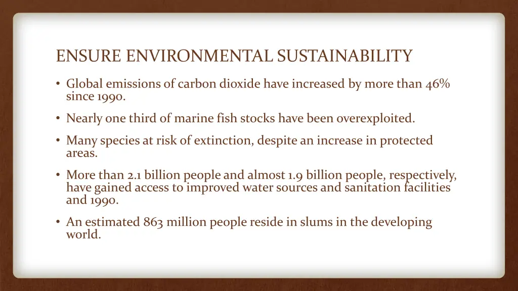 ensure environmental sustainability