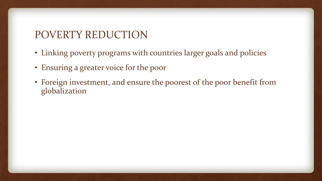 poverty reduction