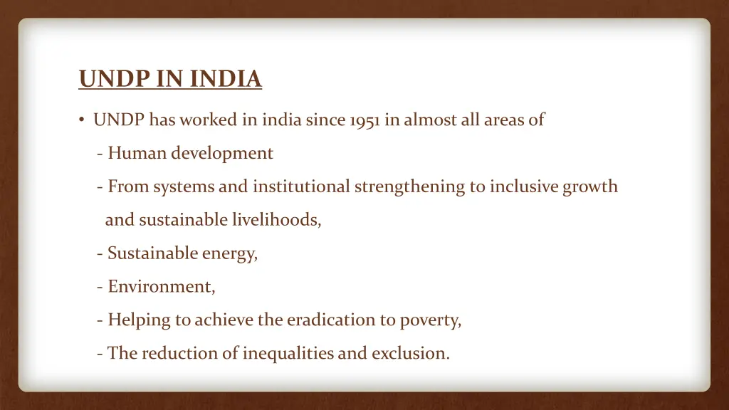undp in india