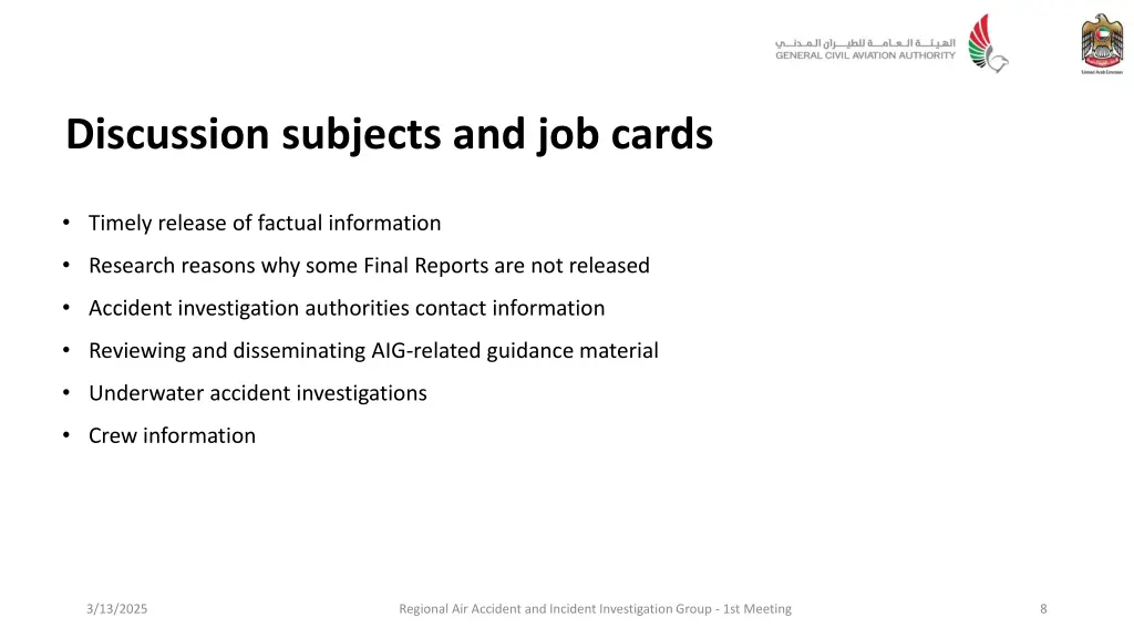 discussion subjects and job cards 5