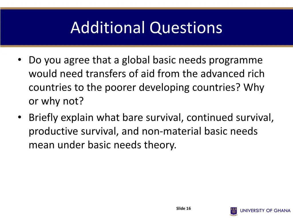additional questions