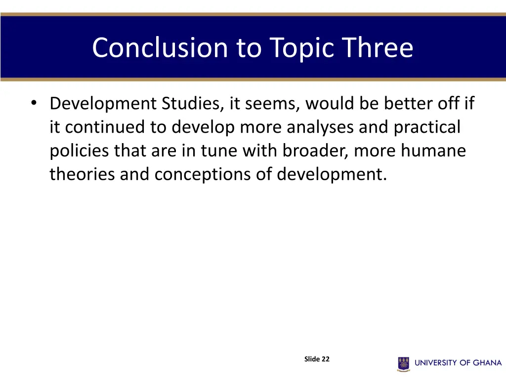 conclusion to topic three