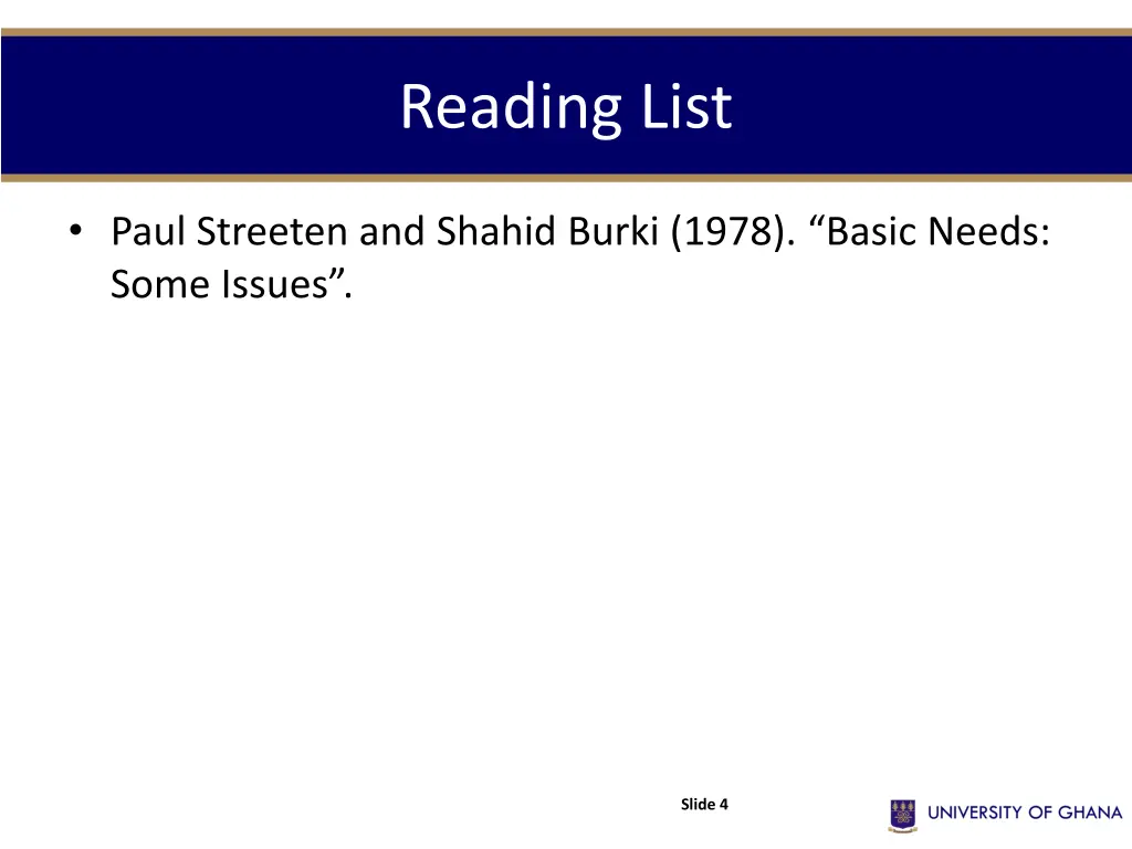 reading list