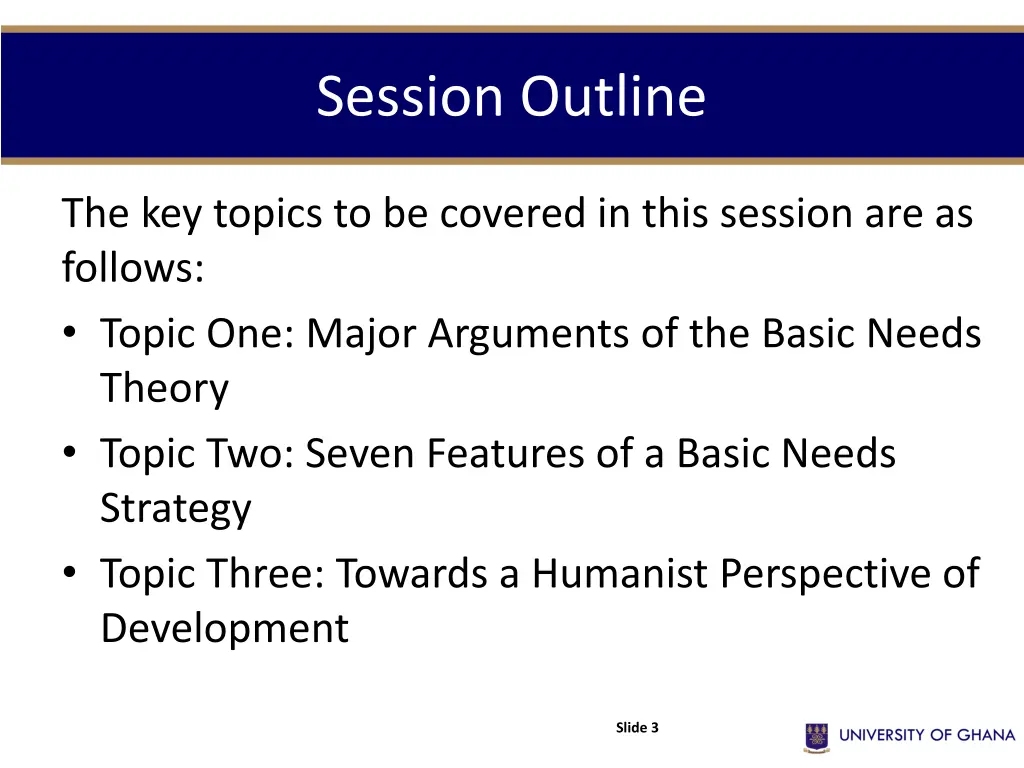session outline