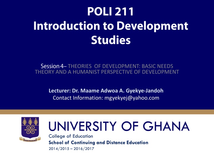 theories of development basic needs theory