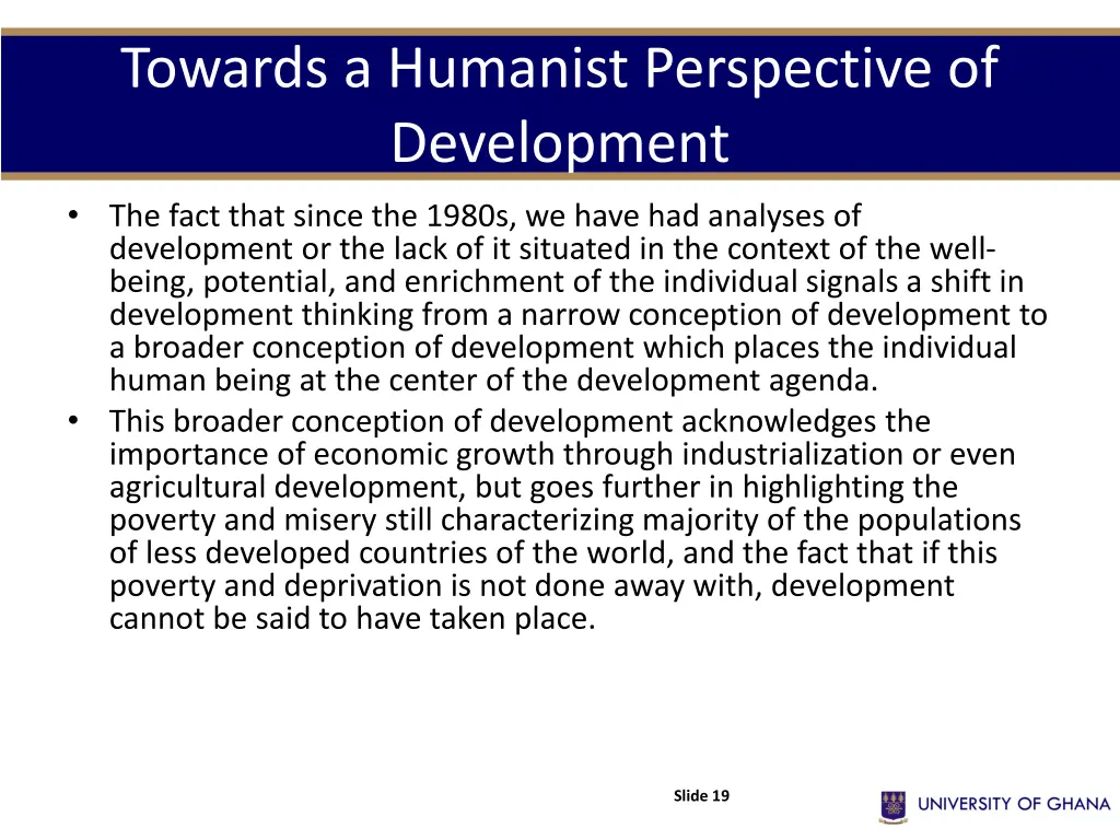 towards a humanist perspective of development 1