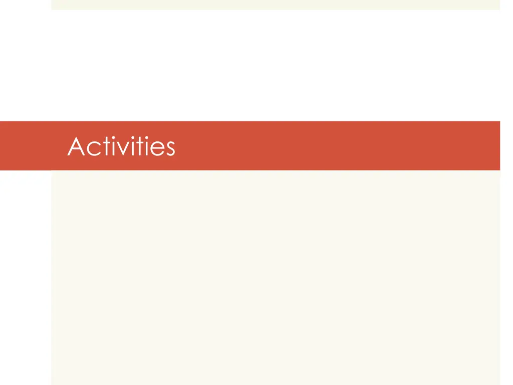 activities