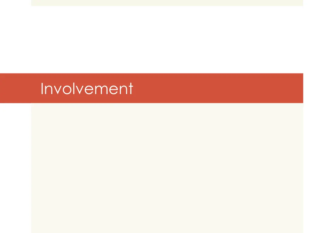 involvement