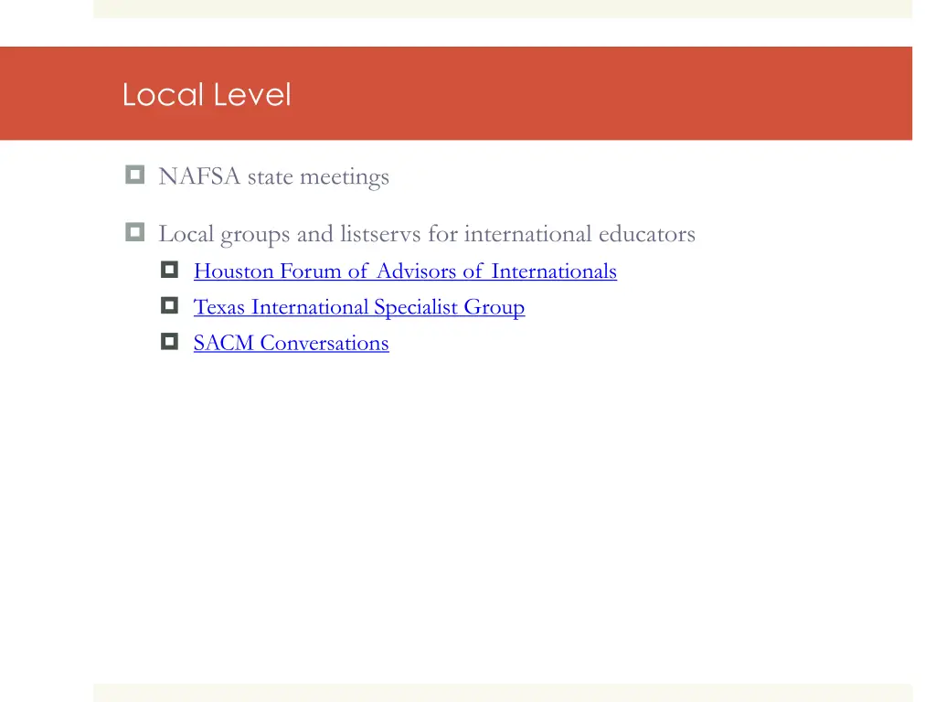 local level