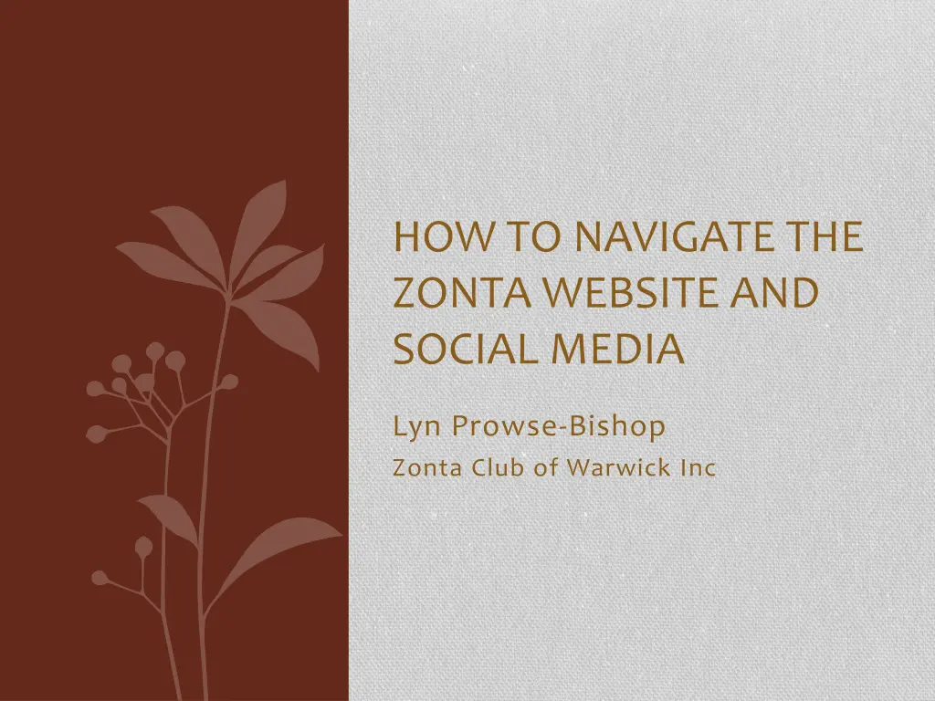 how to navigate the zonta website and social media