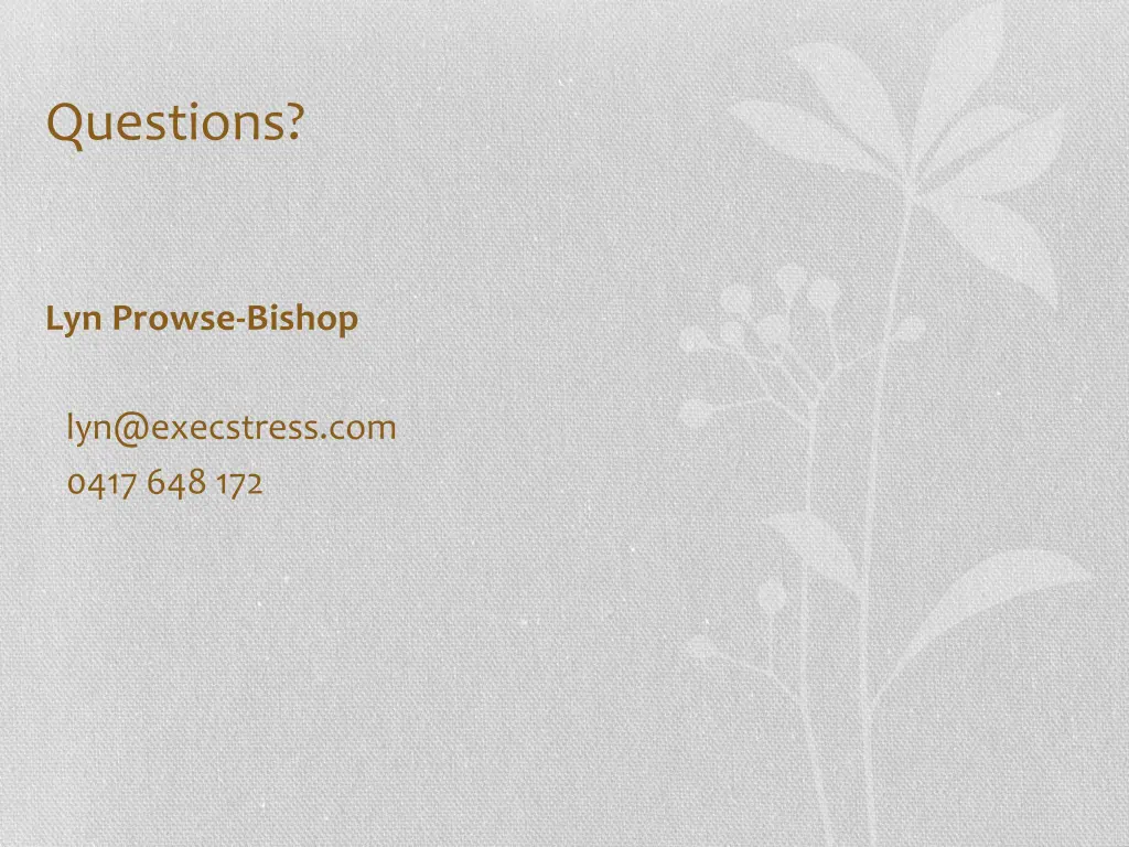 questions