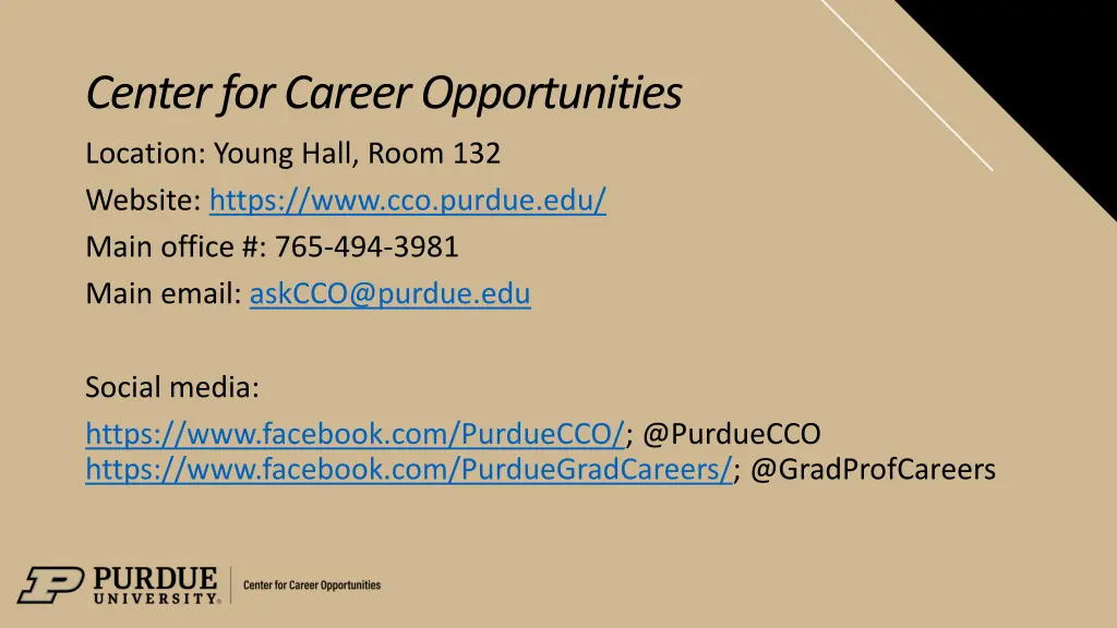 center for career opportunities