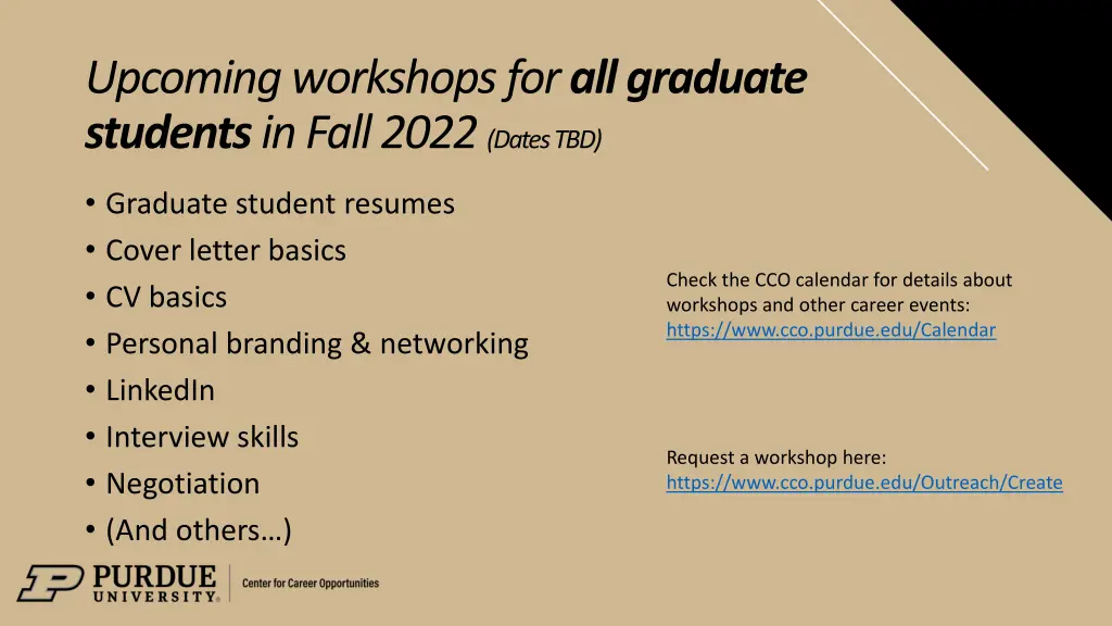 upcoming workshops for all graduate students