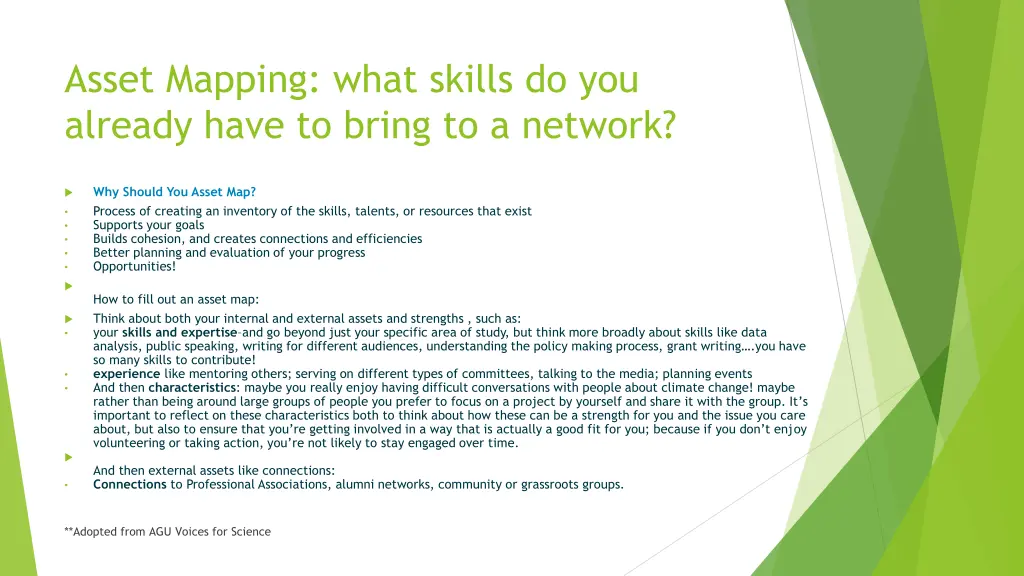 asset mapping what skills do you already have