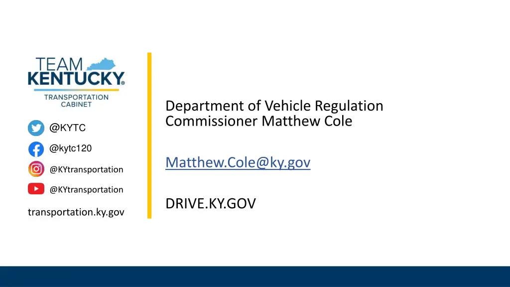 department of vehicle regulation commissioner 1