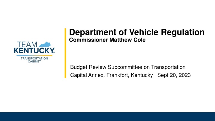 department of vehicle regulation commissioner