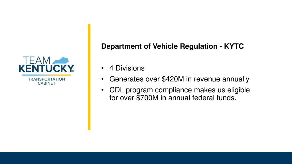 department of vehicle regulation kytc