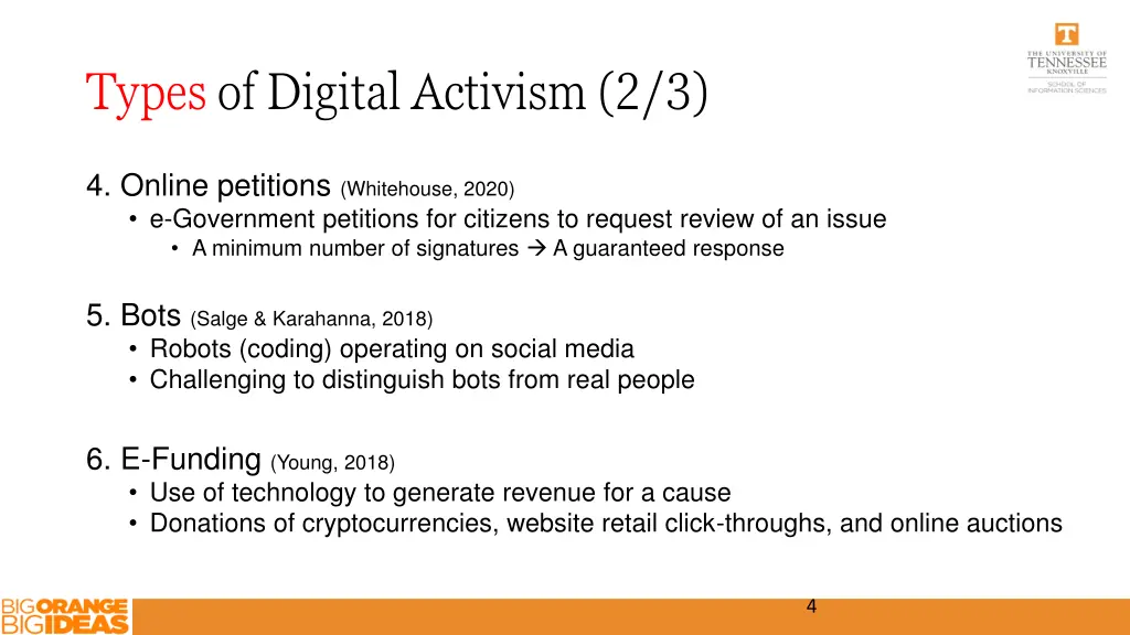 types of digital activism 2 3