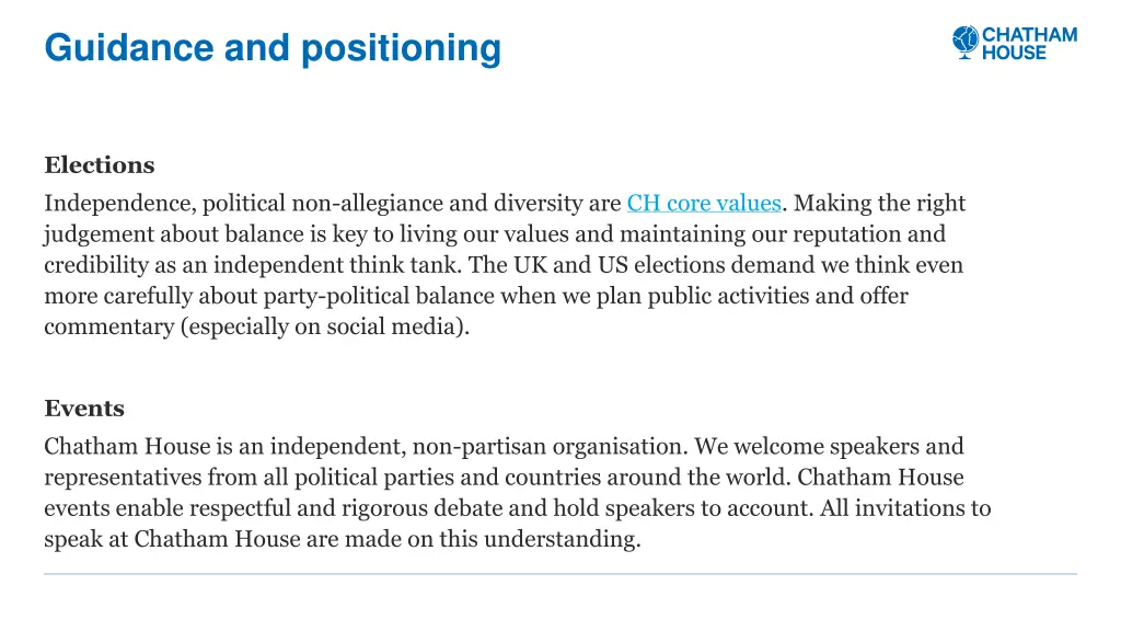 guidance and positioning