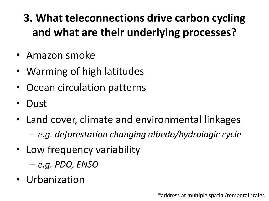 3 what teleconnections drive carbon cycling