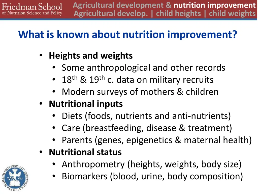 agricultural development nutrition improvement 6
