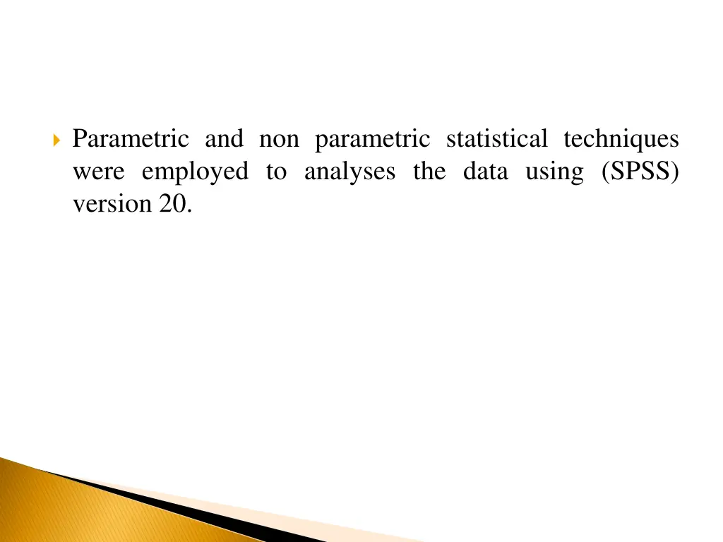 parametric and non parametric statistical